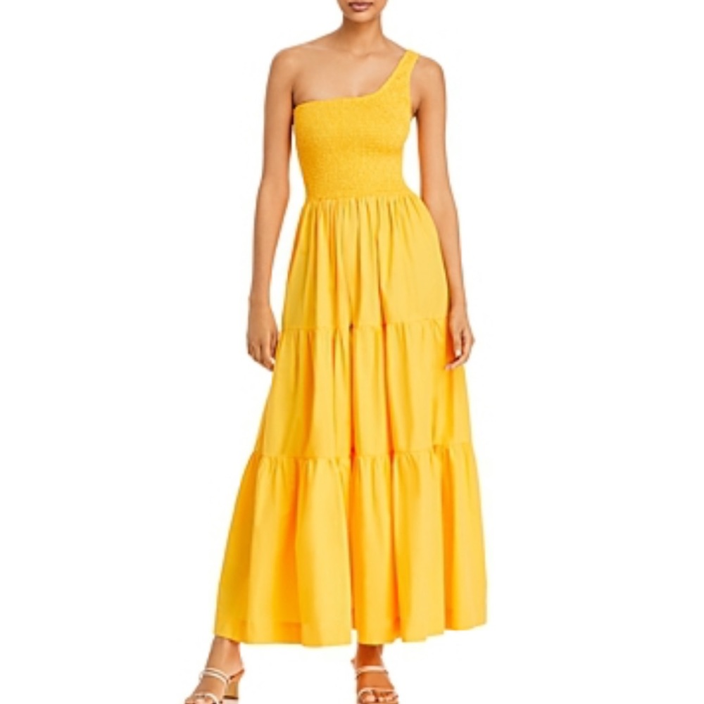 Smocked One Shoulder Maxi Dress Size XXL